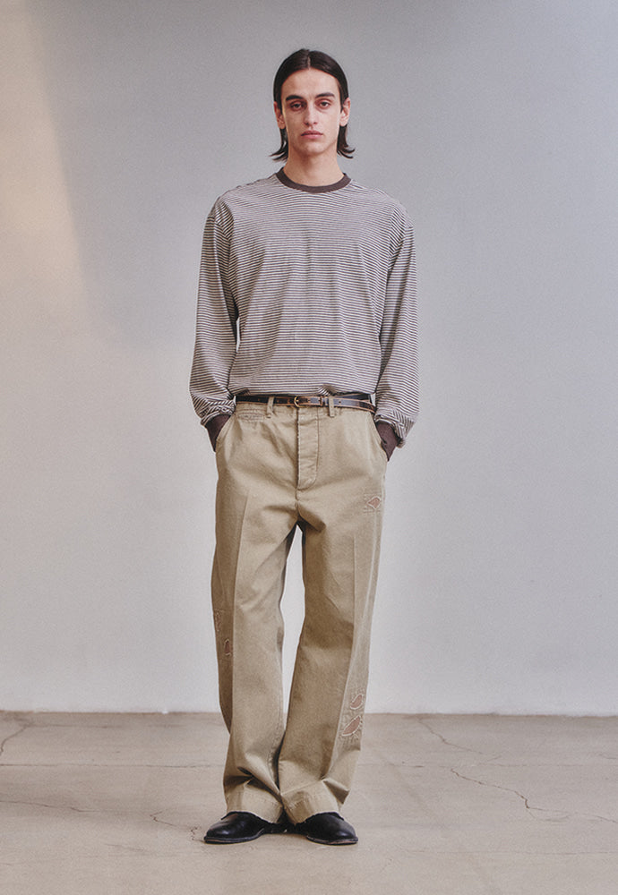 Art if acts - Washed Stripe Long Sleeve (Wood) product image 2 | TRAB K-Fashion Australia