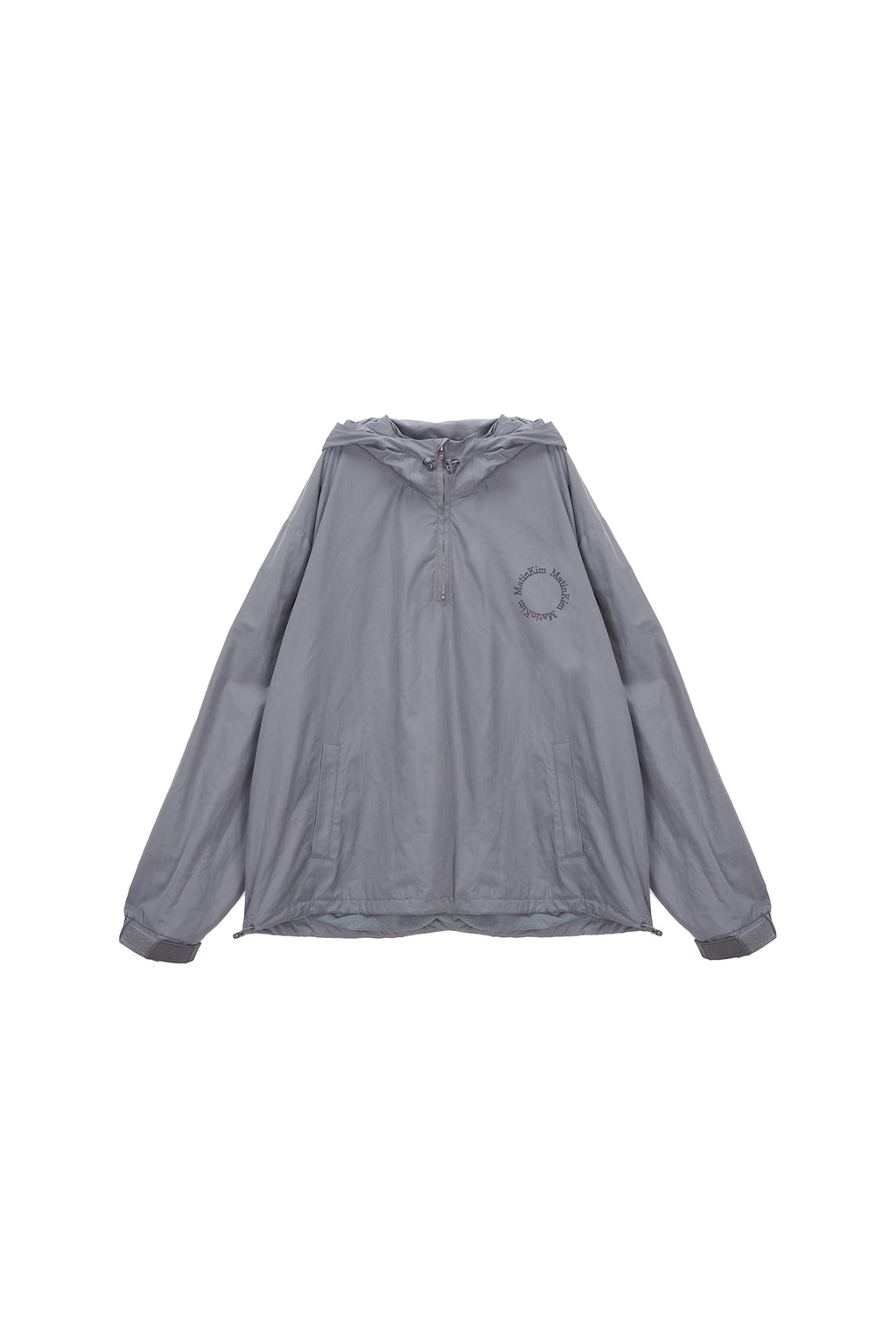 Matin Kim - Reflexed Logo Print Anorak Jumper (Grey) product image 1 | TRAB K-Fashion Australia