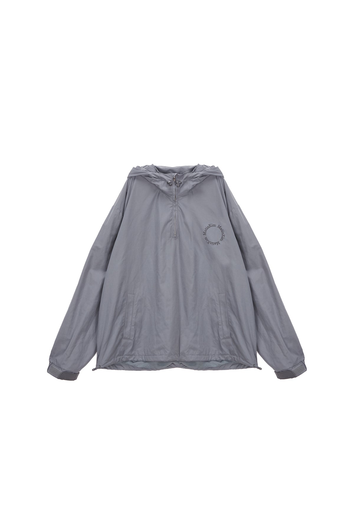 Matin Kim - Reflexed Logo Print Anorak Jumper (Grey) product image 1 | TRAB K-Fashion Australia