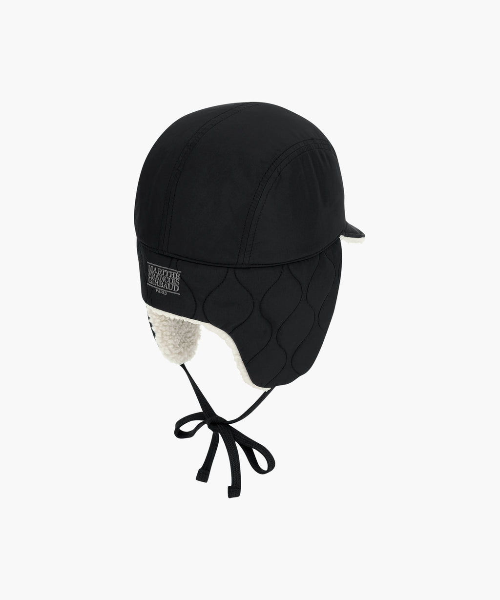 Marithe & Francois Girbaud - Quilted Earflap Cap (Black) product image 3 | TRAB K-Fashion Australia