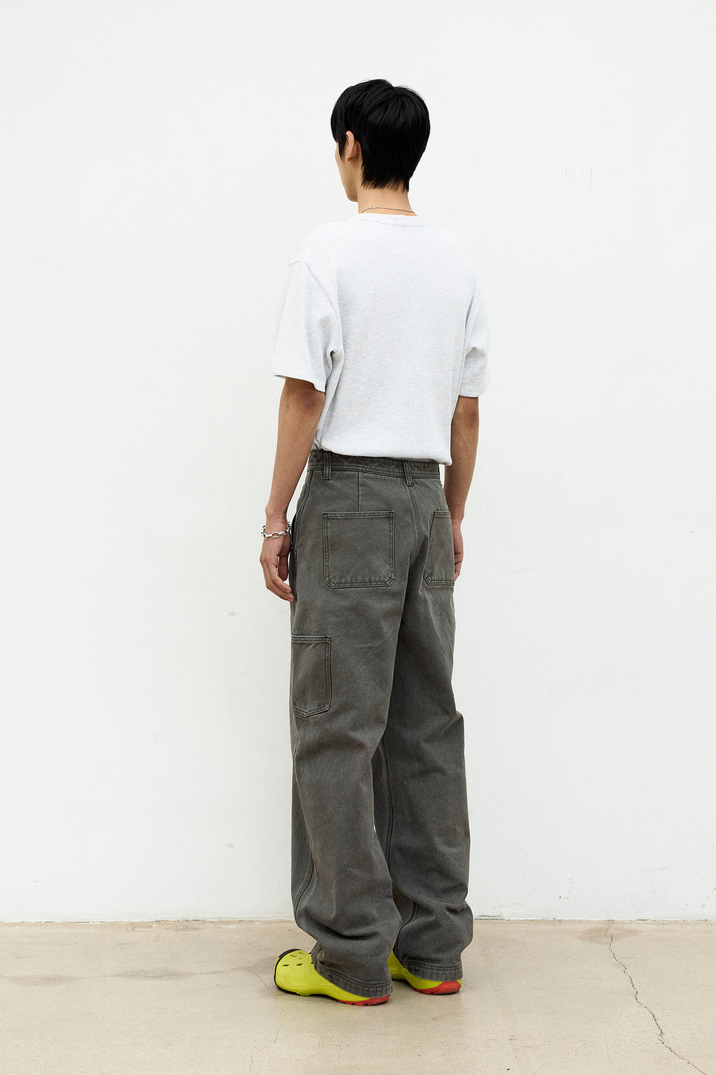 Coor - Waffle Henley T-Shirt (Light Gray) product image 4 | TRAB K-Fashion Australia