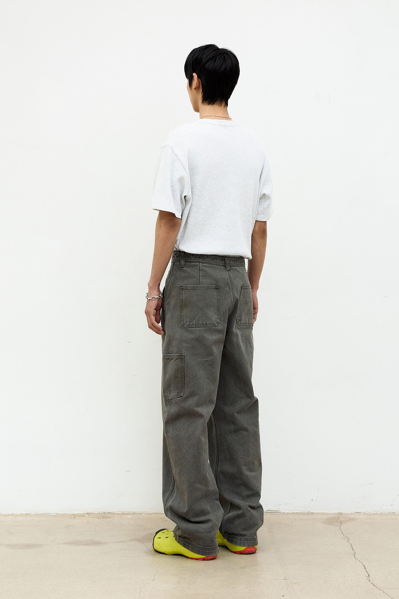 Coor - Waffle Henley T-Shirt (Light Gray) product image 4 | TRAB K-Fashion Australia