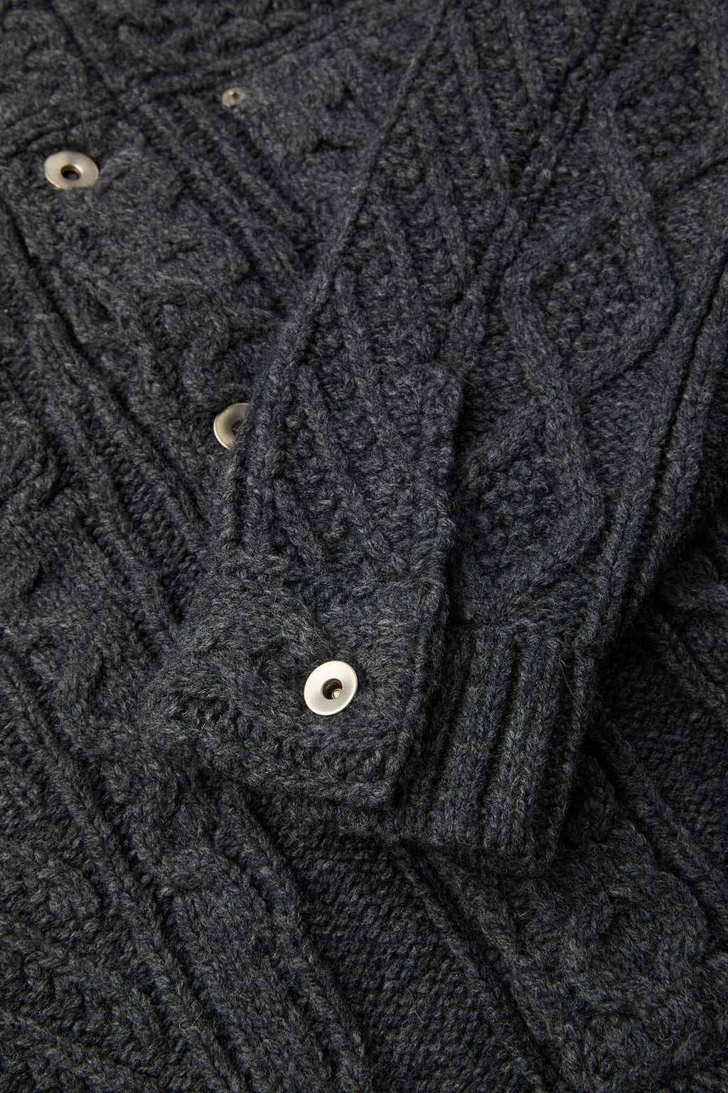 Coor - Cable Mixed Trucker Cardigan (Charcoal Gray Melange) product image 6 | TRAB K-Fashion Australia