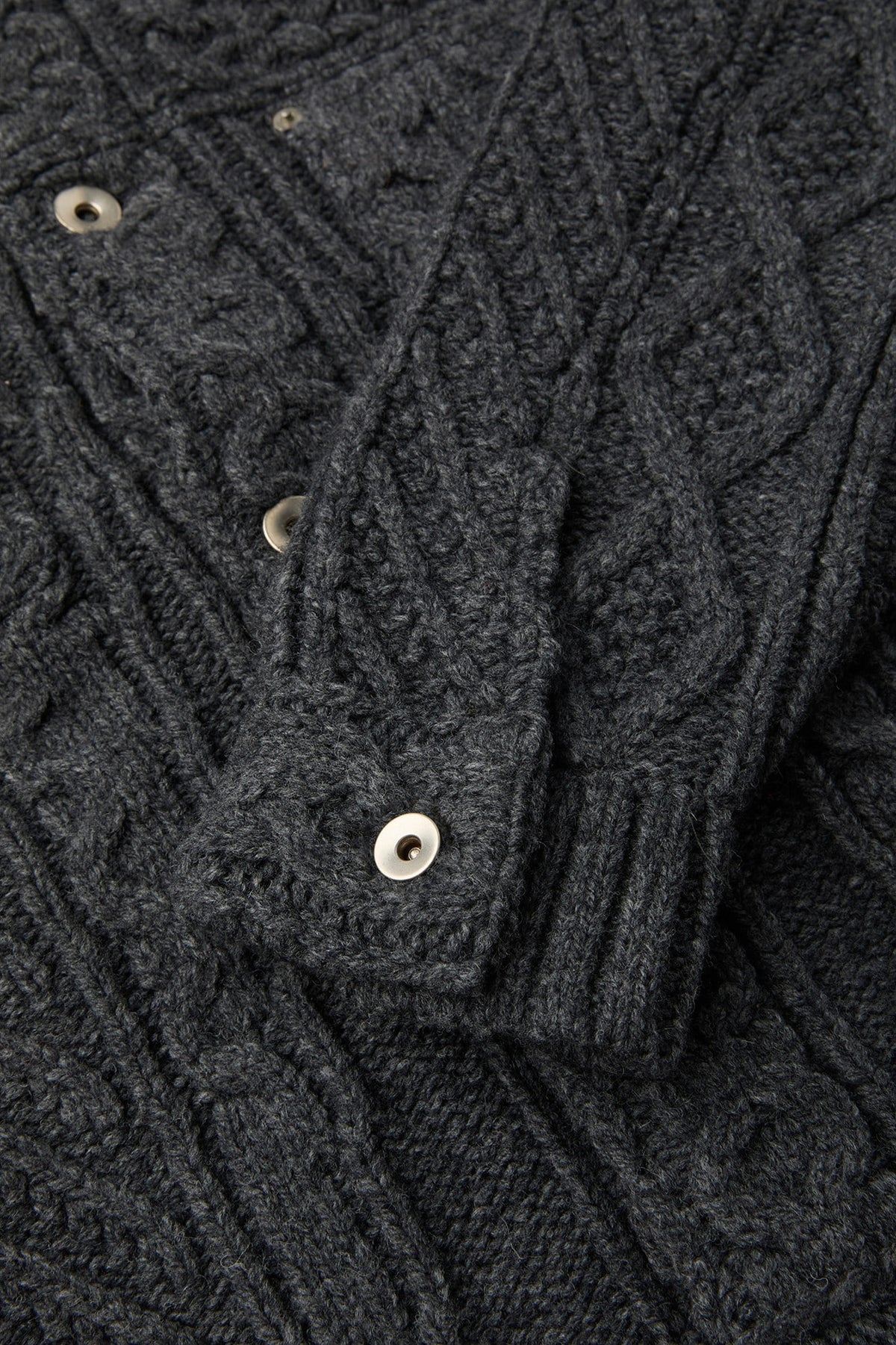 Coor - Cable Mixed Trucker Cardigan (Charcoal Gray Melange) product image 6 | TRAB K-Fashion Australia