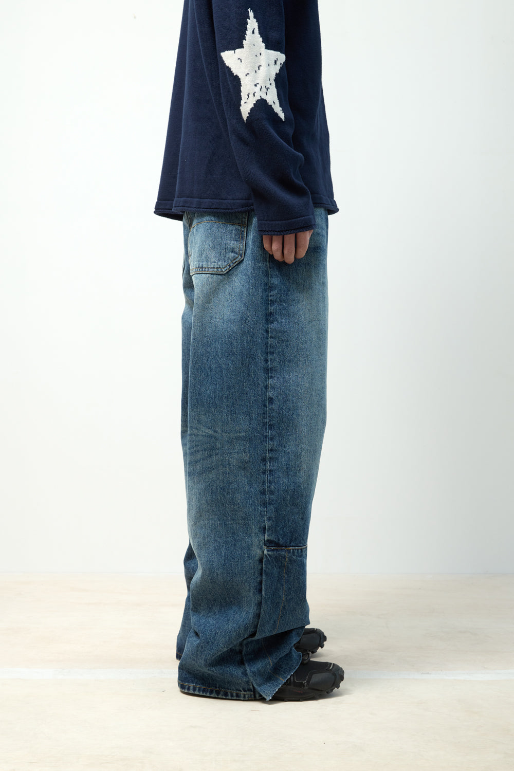 Hatchingroom - Flare Button Jeans Washed (Blue) product image 16 | TRAB K-Fashion Australia