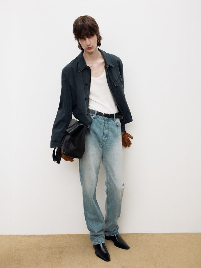 Tonywack - Slim Straight Denim Jeans (Light Blue) product image 10 | TRAB K-Fashion Australia