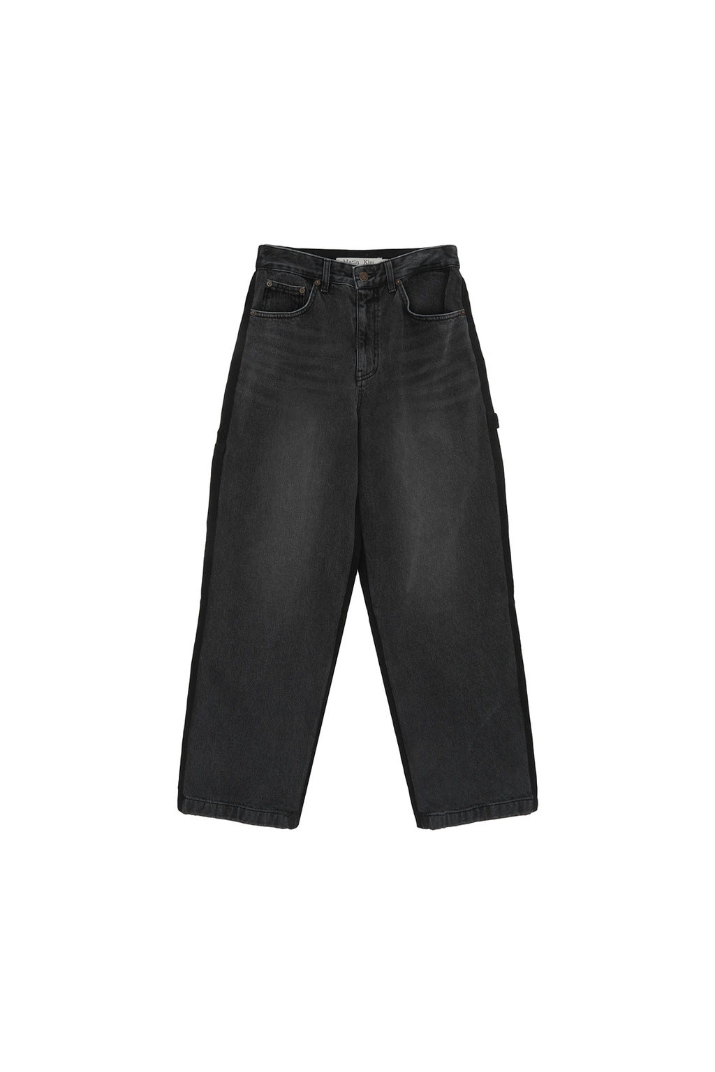 Matin Kim - Double Side Carpenter Denim Pants (Black) product image 1 | TRAB K-Fashion Australia