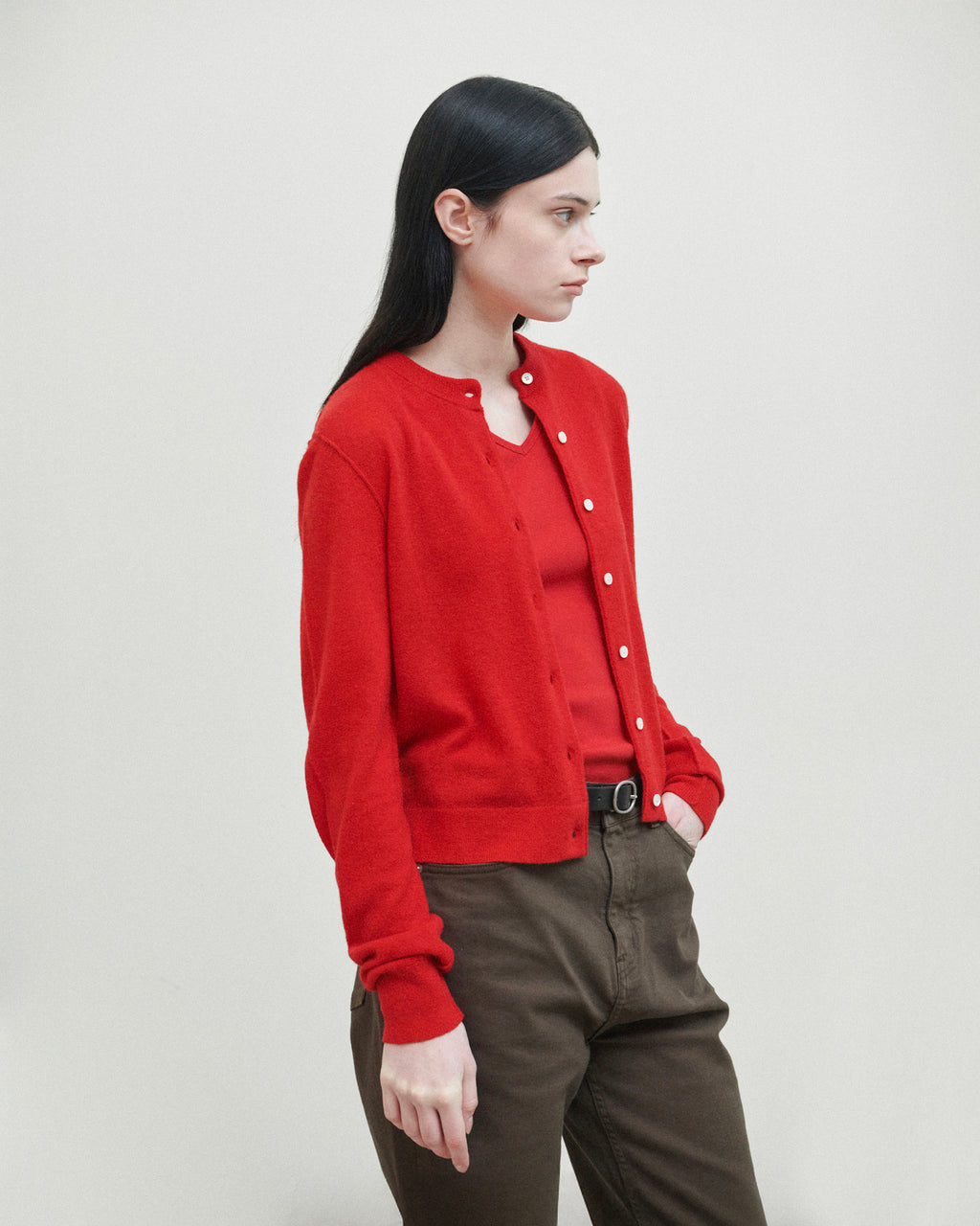 Brownyard - Soft Round Cardigan (Red) product image 2 | TRAB K-Fashion Australia