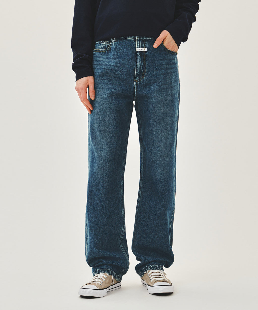 Marithe & Francois Girbaud - New M Slim Straight Denim Pants (Dark Blue) product image 1 | TRAB K-Fashion Australia