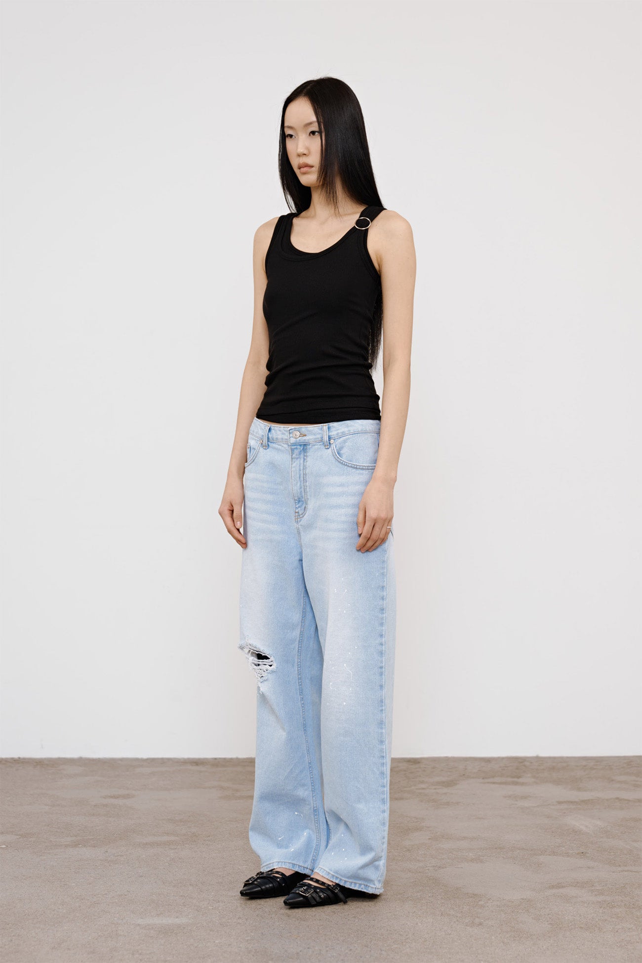 Deinet - Layered Ring Sleeveless (Black) product image 2 | TRAB K-Fashion Australia