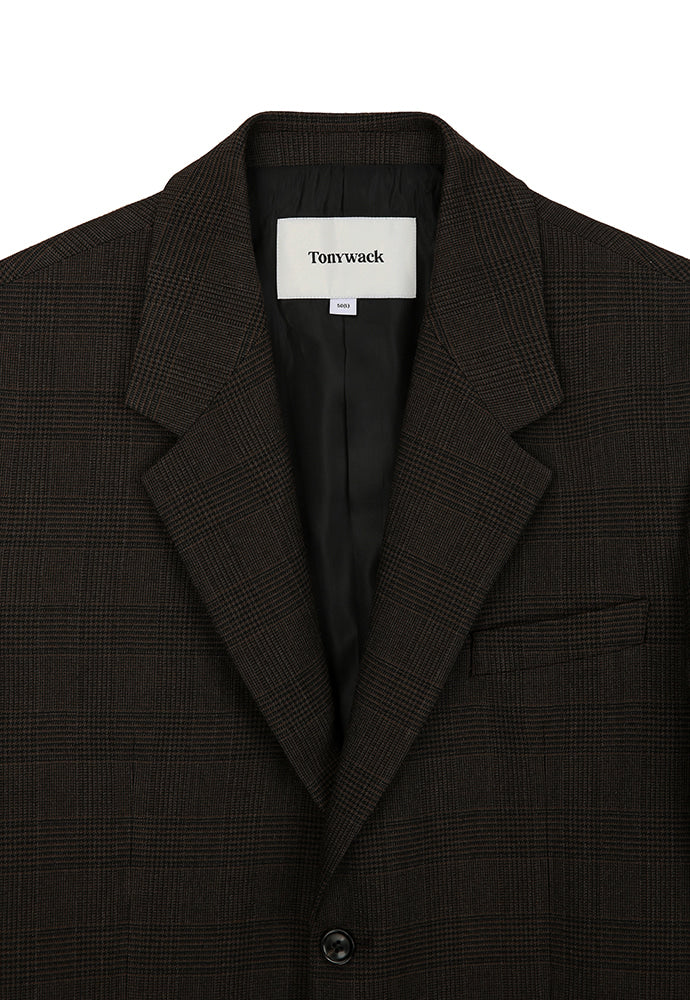 Tonywack - Signature 2-Button Blazer (Dark Brown Check) product image 8 | TRAB K-Fashion Australia