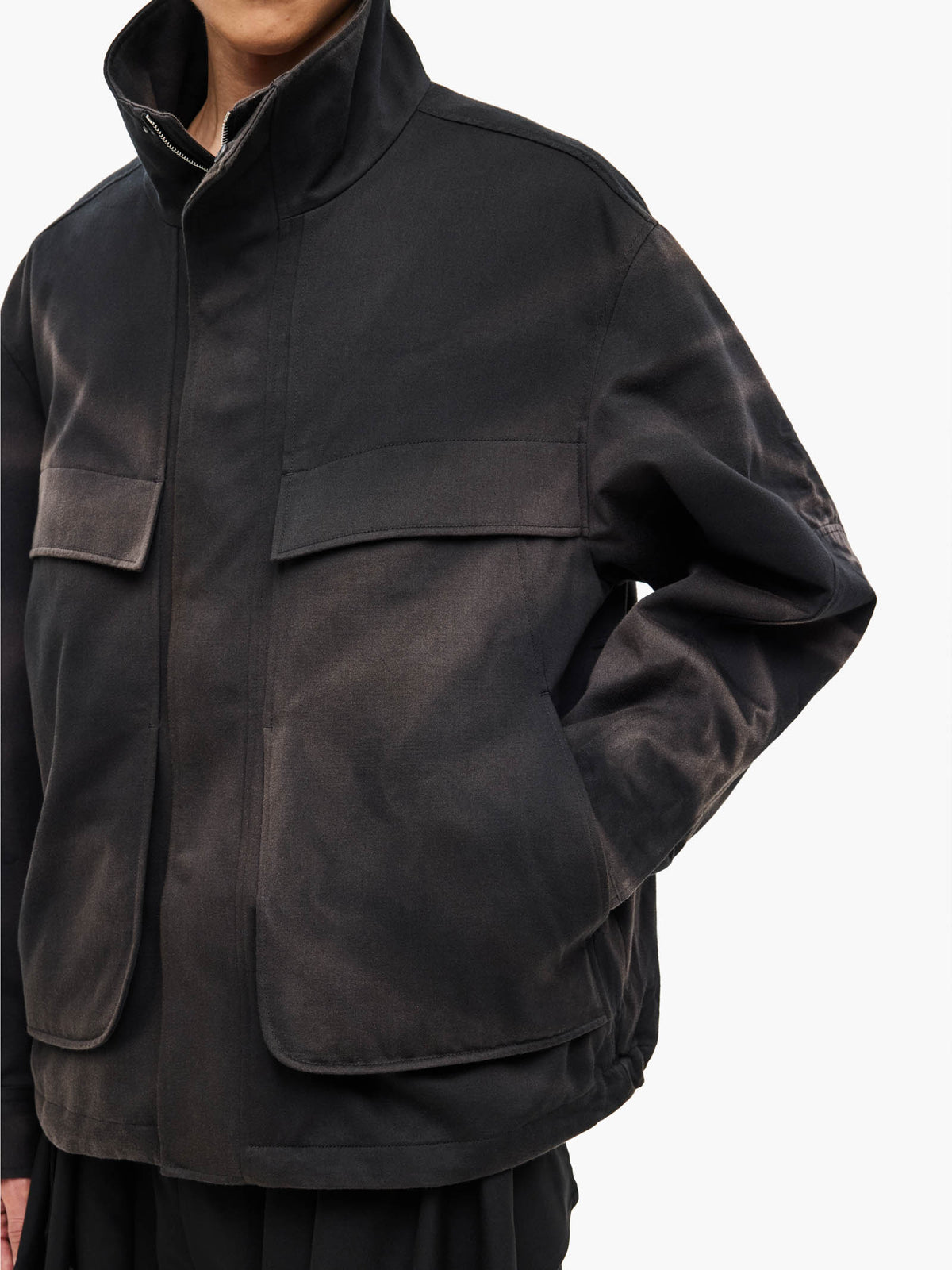 Jiyong Kim - Sun-Bleached Work Jacket (Black) product image 7 | TRAB K-Fashion Australia