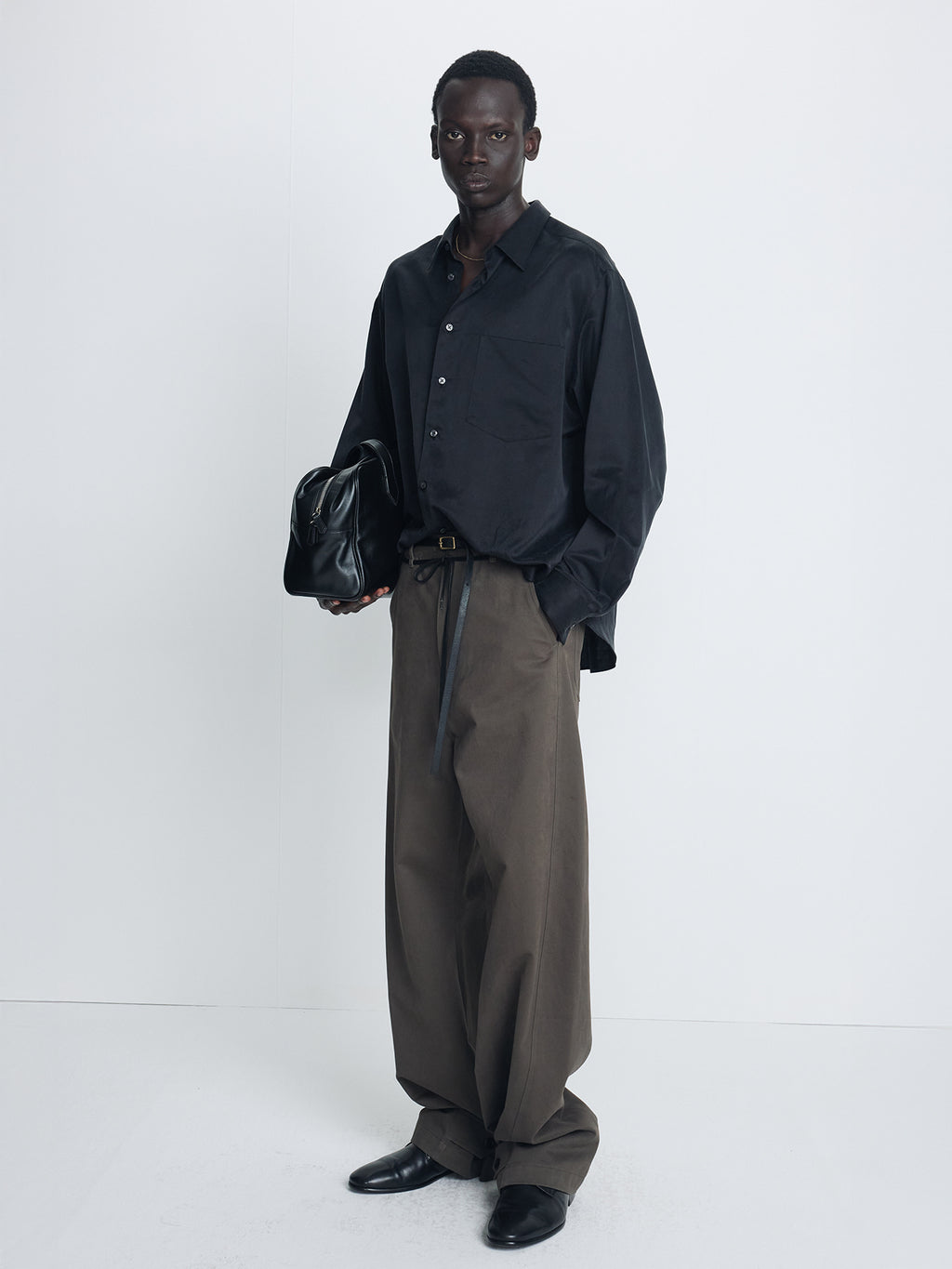 Tonywack - Brushed Cotton Drill Relaxed String Pants (Olive) product image 9 | TRAB K-Fashion Australia