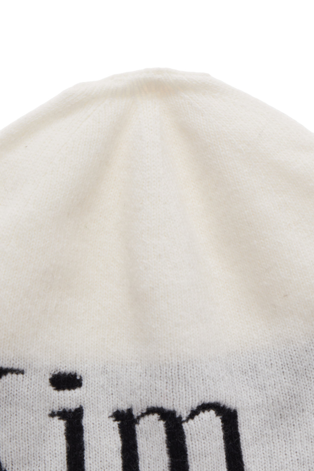 Matin Kim - Logo Jacquard Short Beanie (White) product image 3 | TRAB K-Fashion Australia