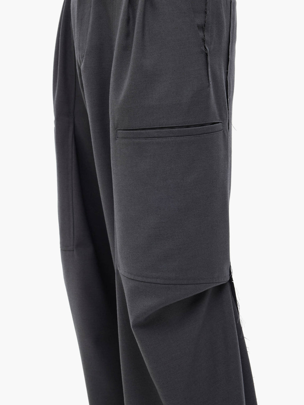 Jiyong Kim - Raw Edged 3D Pocket Trousers (Grey) product image 8 | TRAB K-Fashion Australia
