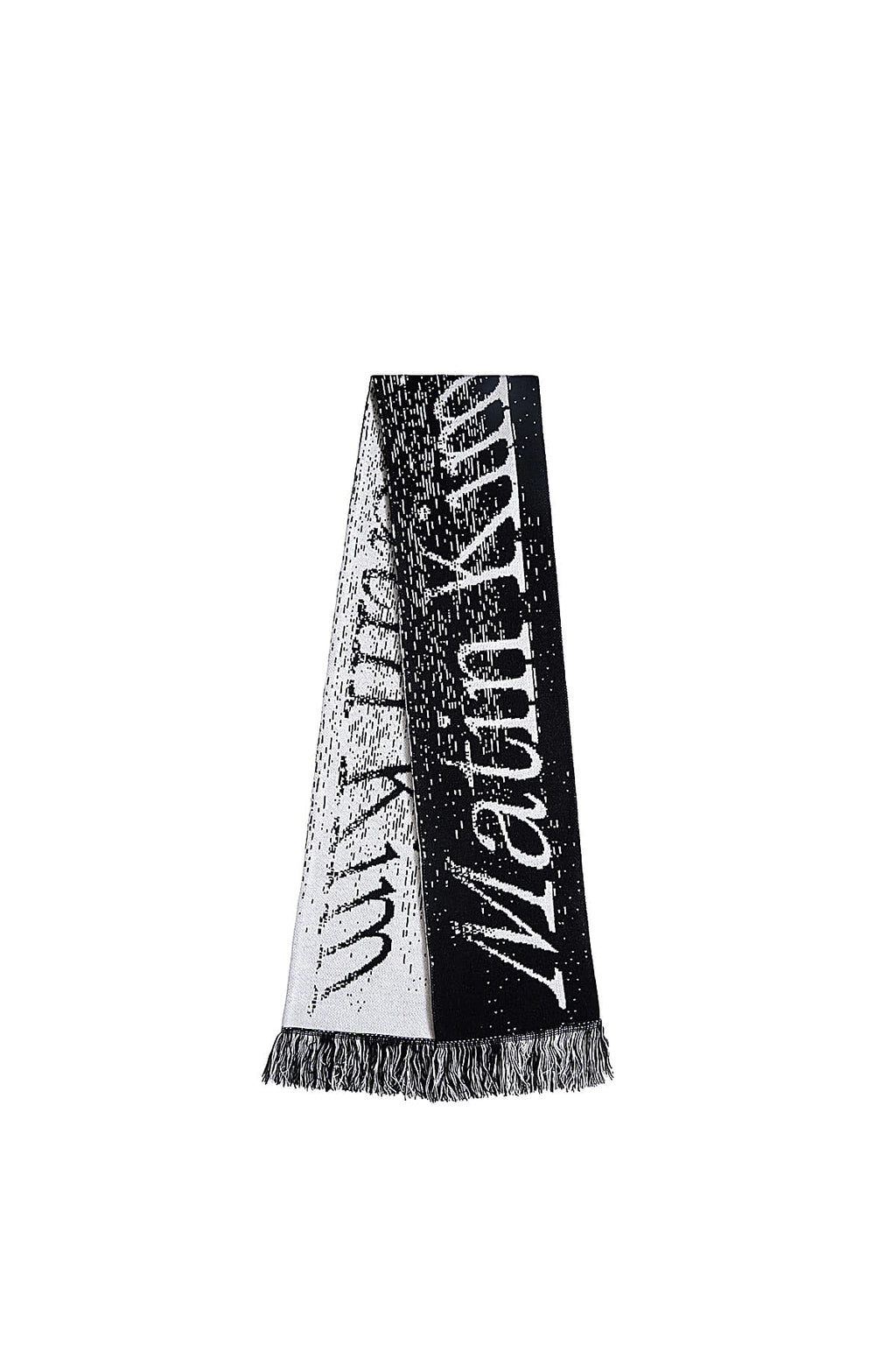 Matin Kim - Contrast Logo Jacquard Muffler (Black) product image 2 | TRAB K-Fashion Australia