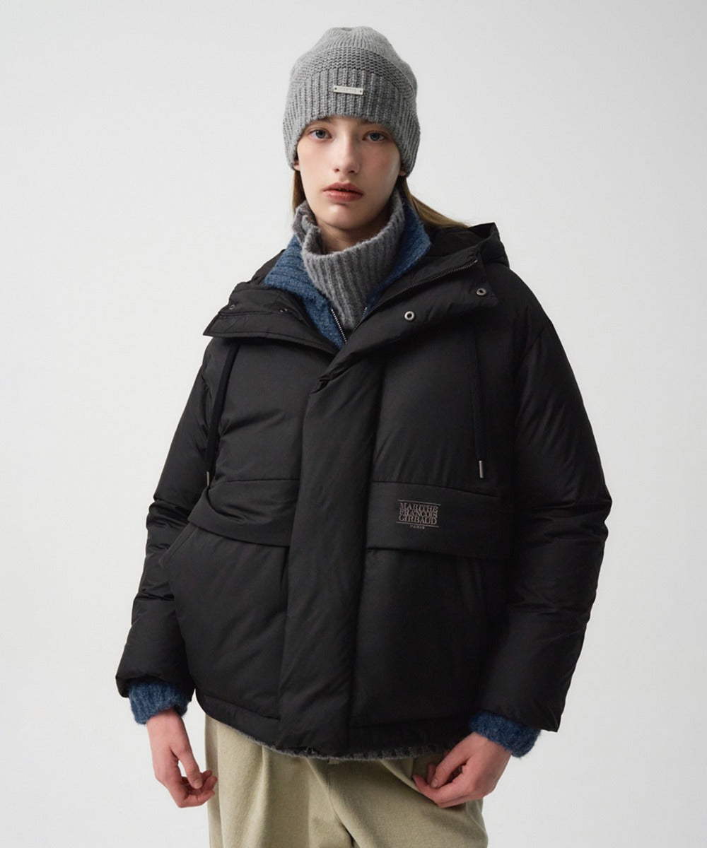 Marithe & Francois Girbaud - Over Fit Hooded Duck Down Puffer (Black) product image 1 | TRAB K-Fashion Australia