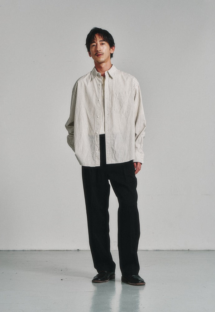 Art if acts - Wool One Tuck Trousers (Black) product image 1 | TRAB K-Fashion Australia