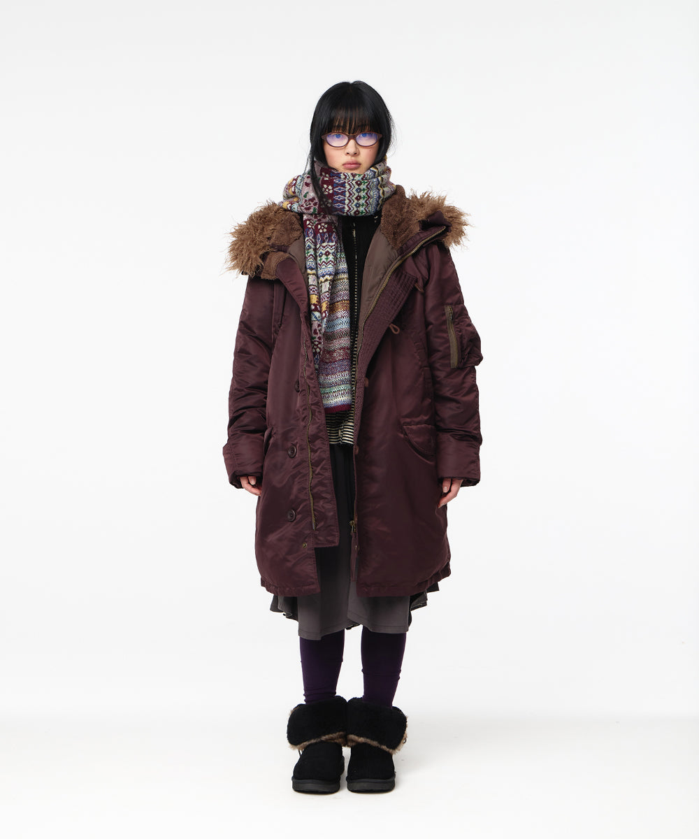 Coyseio - Hooded Field Down Jacket (Wine) product image 10 | TRAB K-Fashion Australia