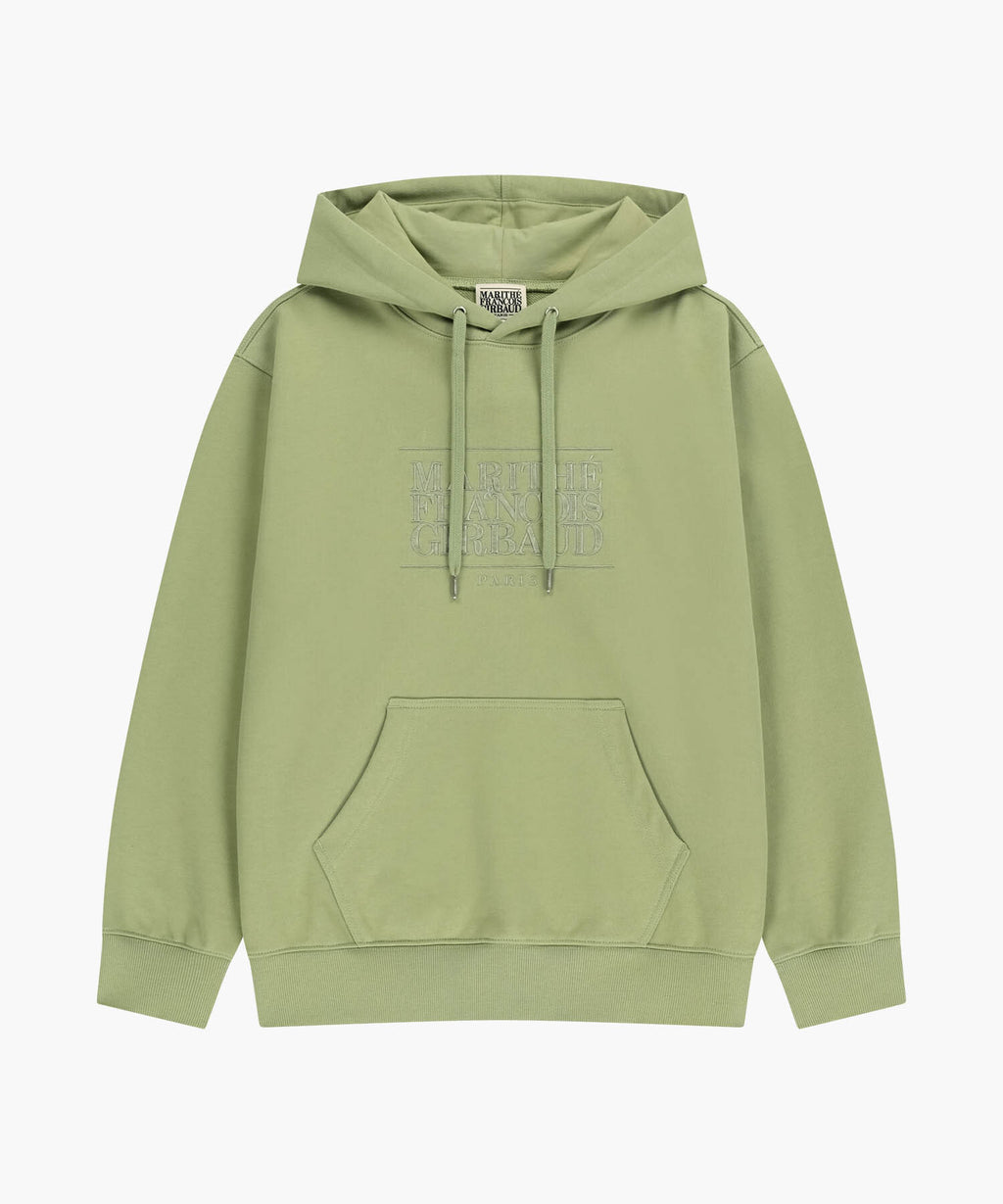 Marithe & Francois Girbaud - Classic Logo Embroidery Hoodie (Olive) product image 6 | TRAB K-Fashion Australia