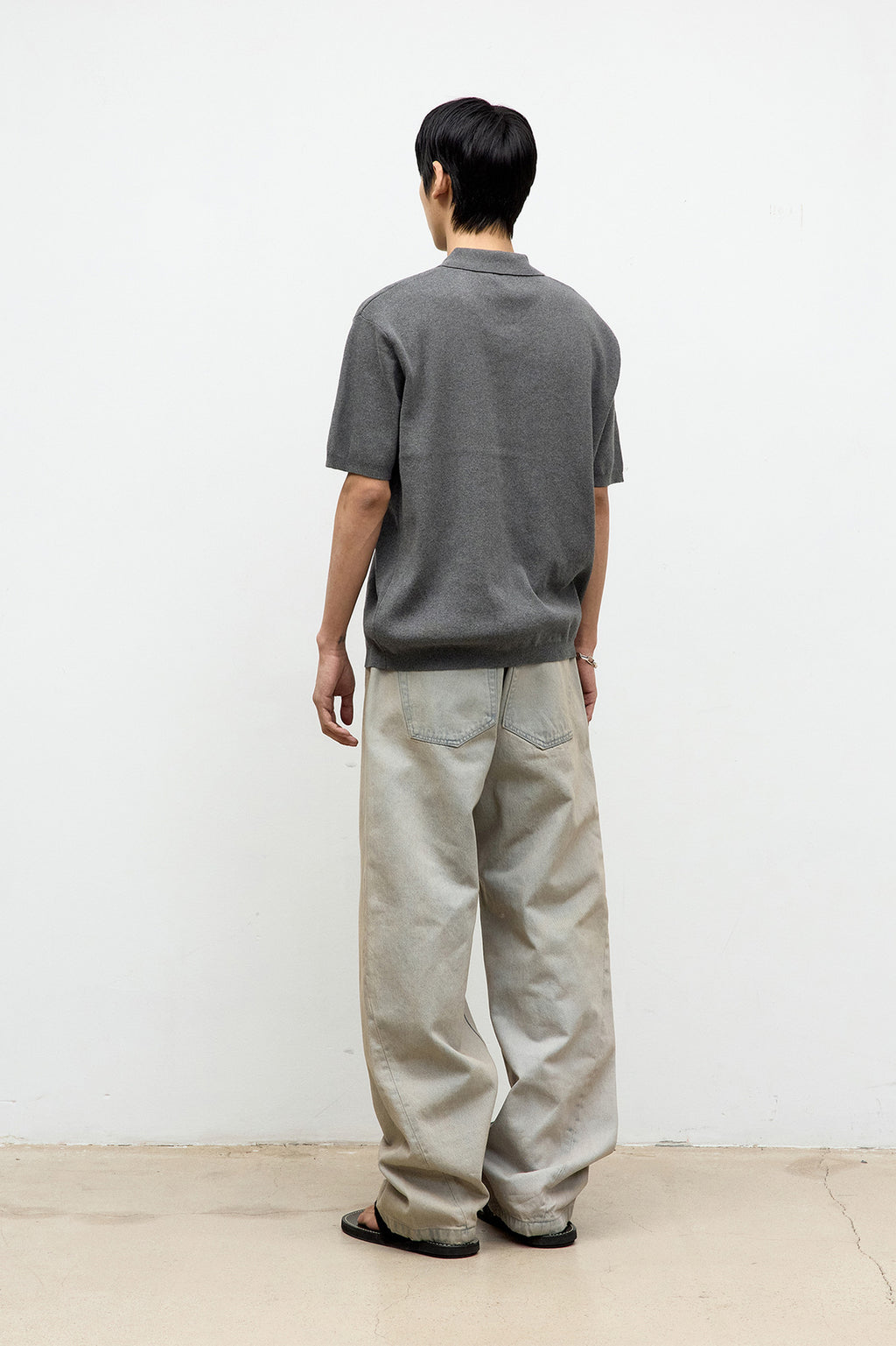 Coor - Compact Sandy Polo Knit (Charcoal Grey) product image 4 | TRAB K-Fashion Australia