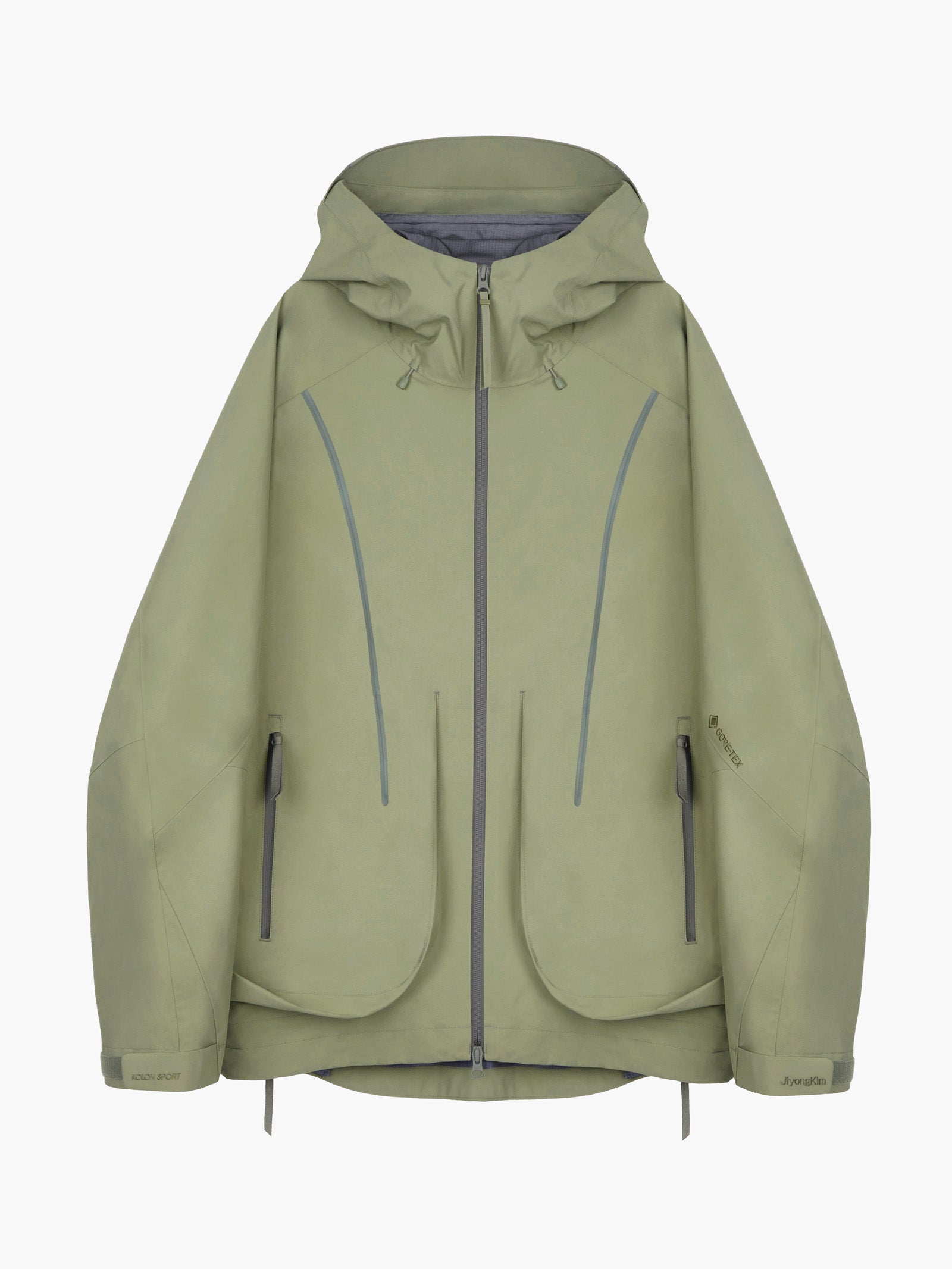 Jiyong Kim - Gore-Tex Draped Windbreaker (Sage Green) product image 11 | TRAB K-Fashion Australia