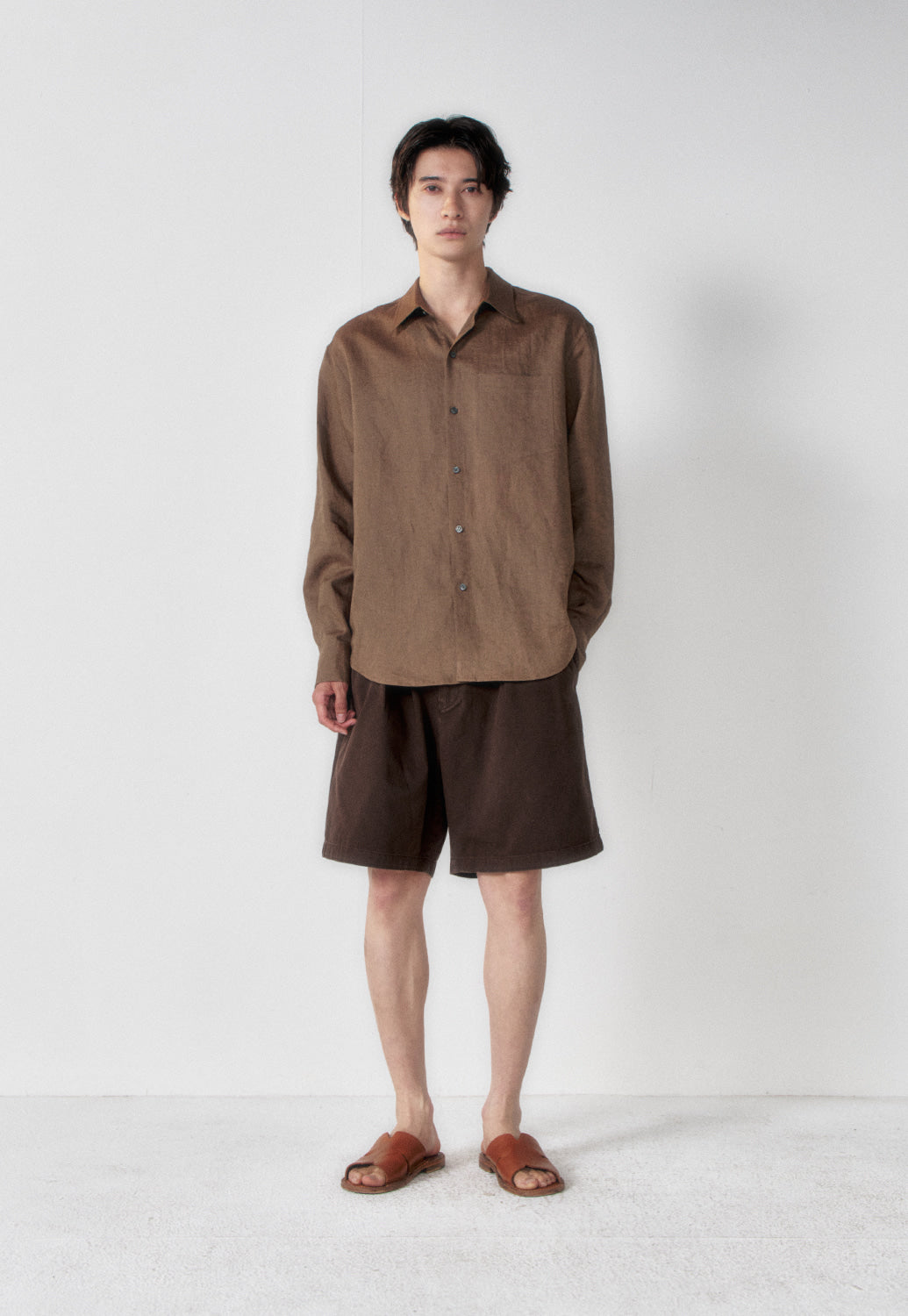 Art if acts - Washed Chino Shorts (Old Brown) product image 3 | TRAB K-Fashion Australia