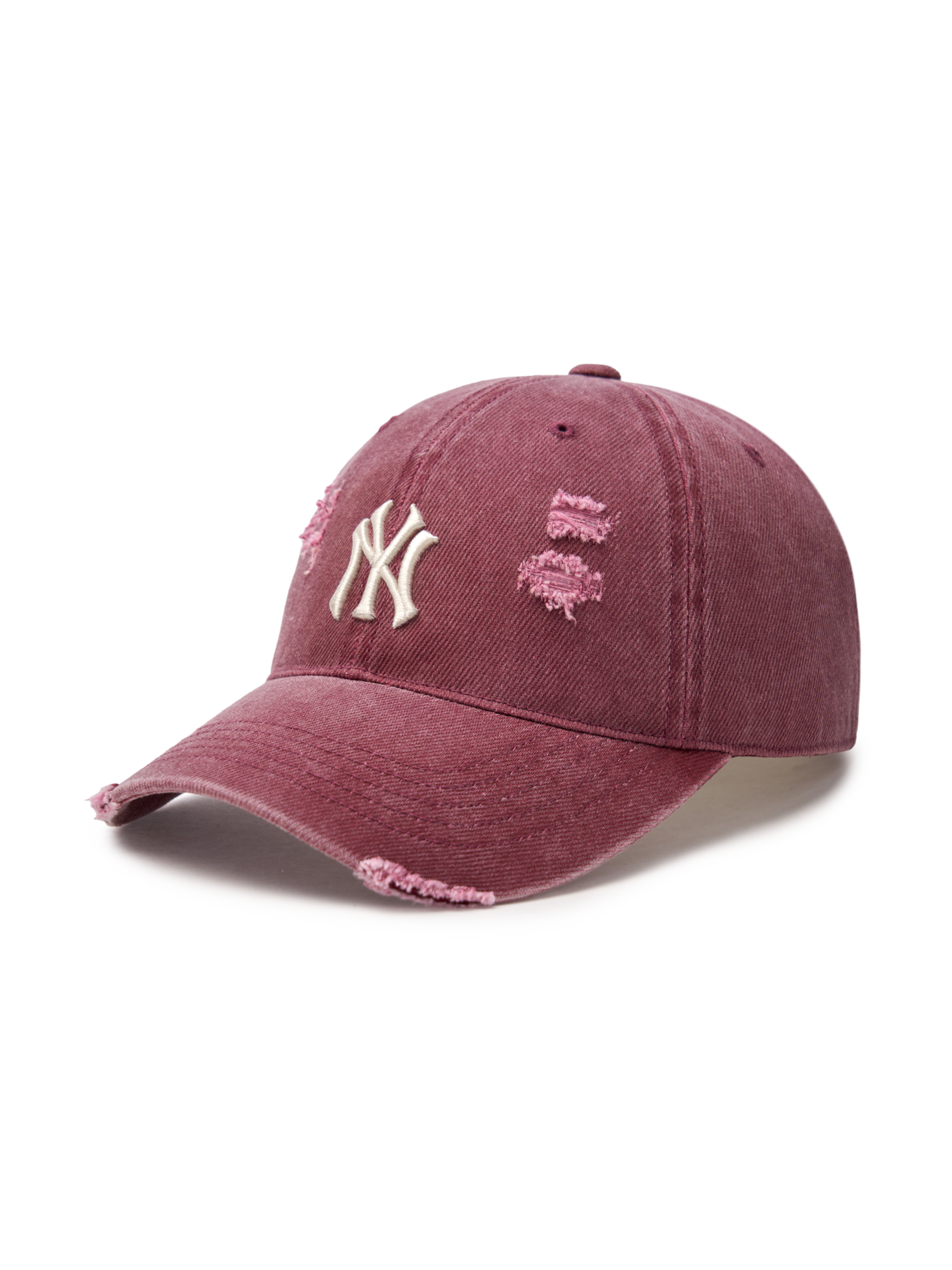 MLB Korea - MLB Damage Washing Unstructured Ball Cap New York Yankees (Wine) product image 2 | TRAB K-Fashion Australia
