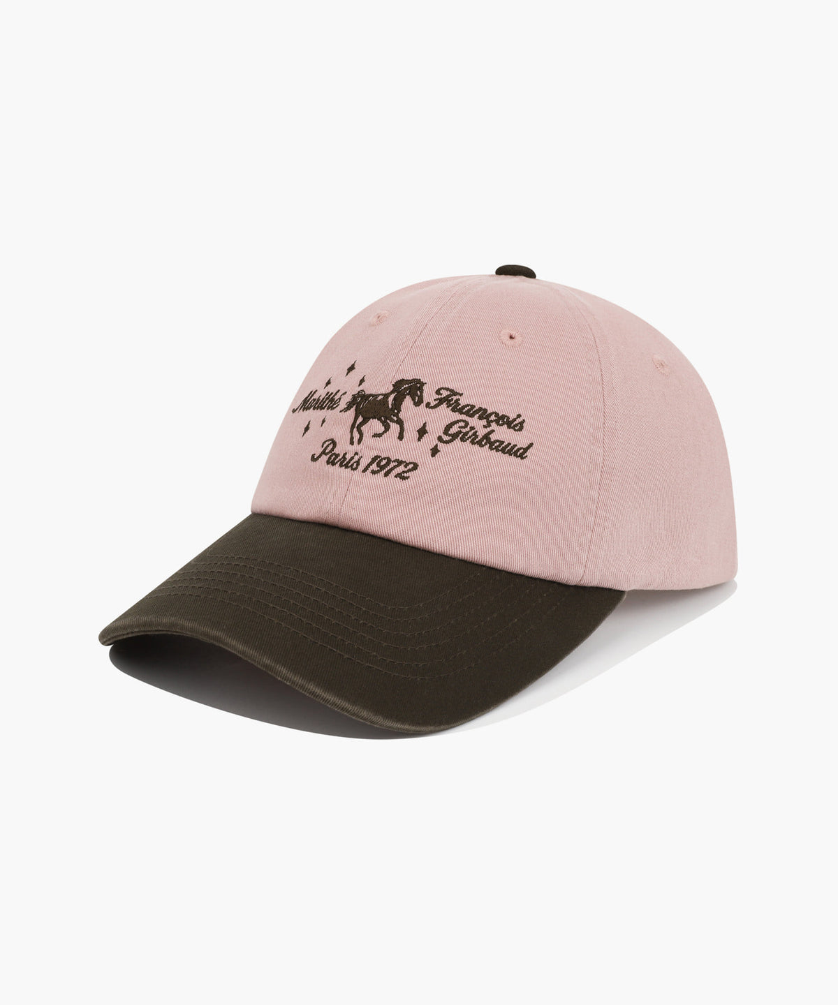 Marithe & Francois Girbaud - Color Block Horse Graphic Cap (Brown) product image 1 | TRAB K-Fashion Australia