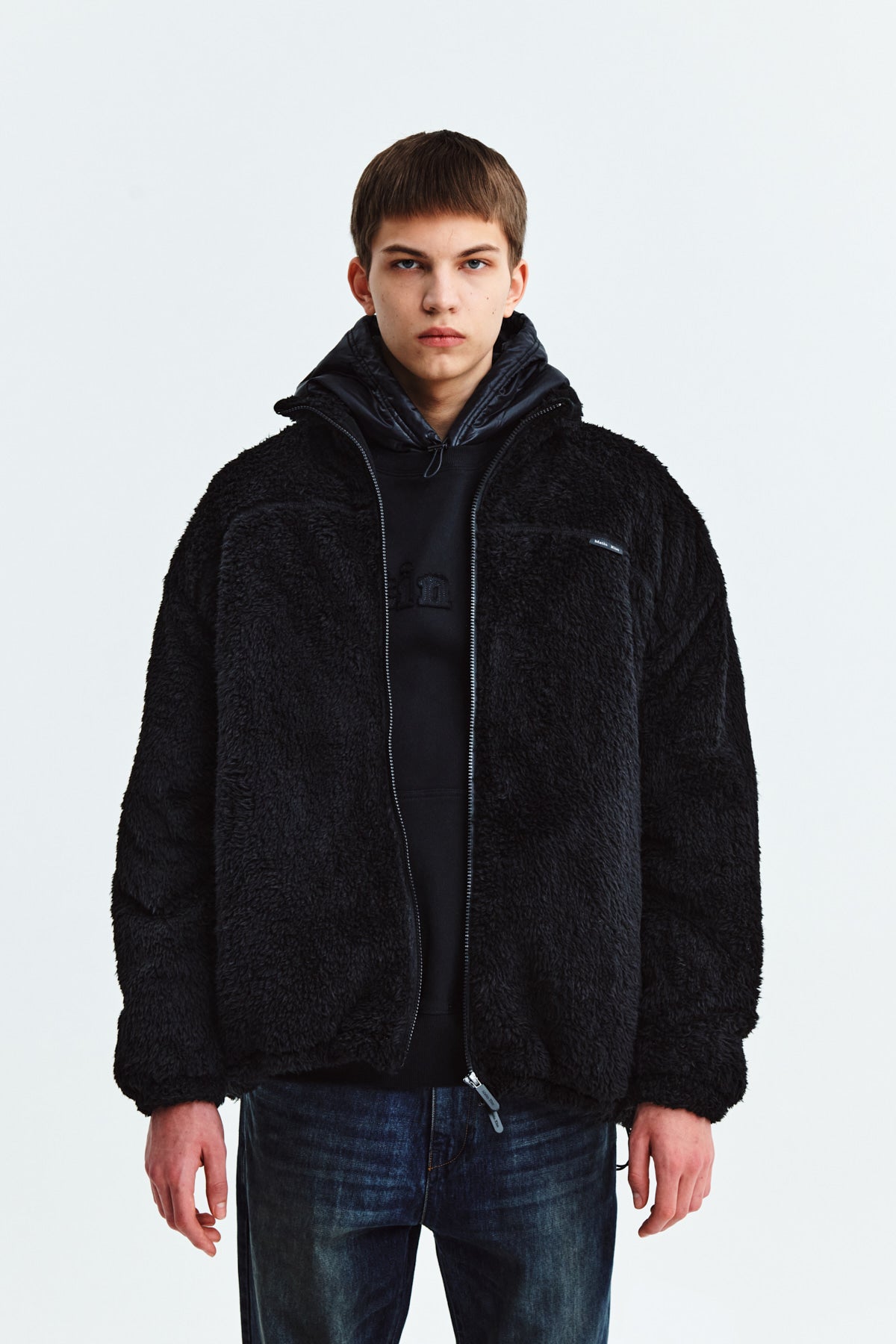 Matin Kim - Back Logo Fleece Jumper (Black) product image 5 | TRAB K-Fashion Australia