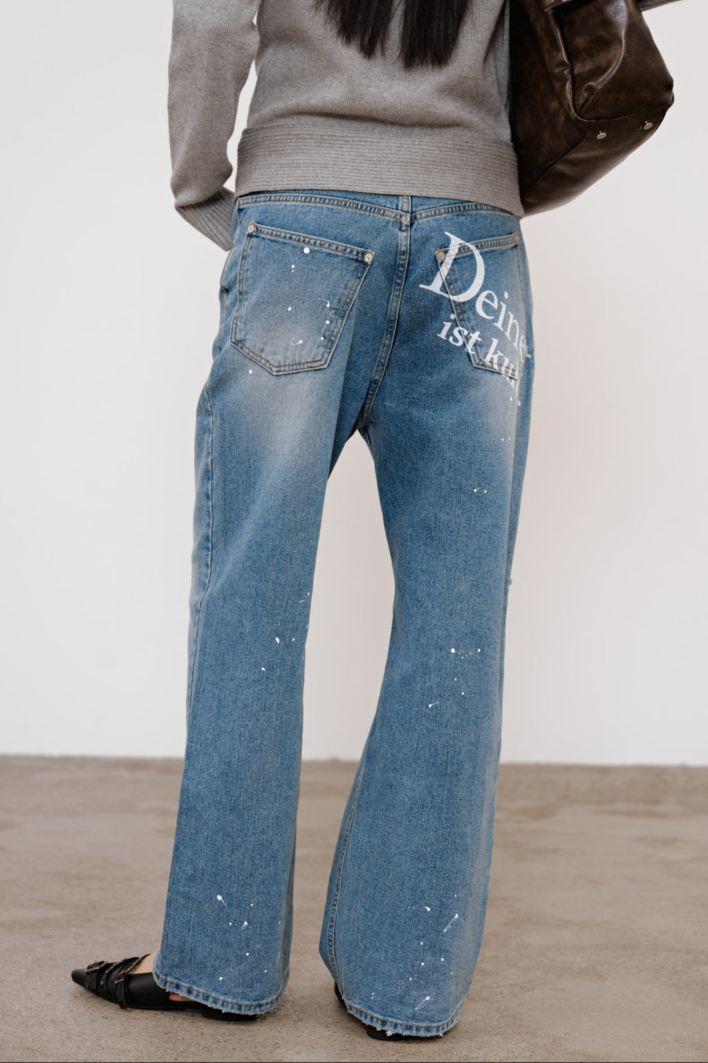 Deinet - Painted Logo Point Jeans (Blue) product image 11 | TRAB K-Fashion Australia