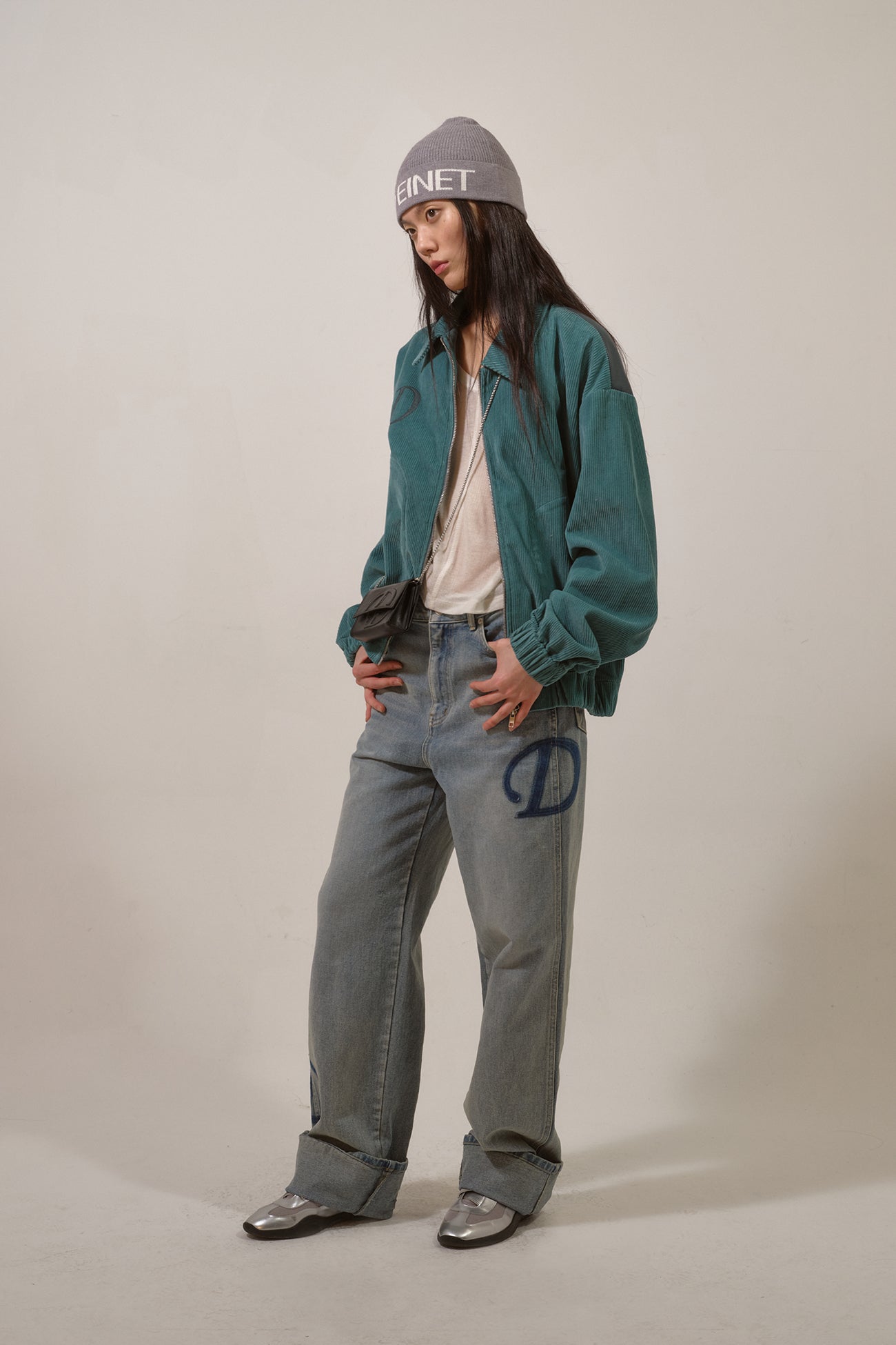 Deinet - D & Friends Corduroy Varsity Jacket (Mint) product image 5 | TRAB K-Fashion Australia