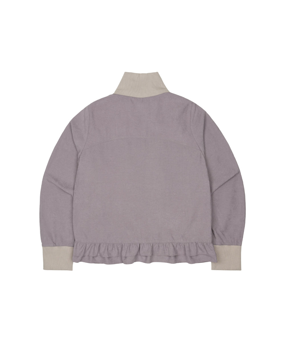 Coyseio - Tone-Mix Shirring Hem Jacket (Ash Pink) product image 10 | TRAB K-Fashion Australia