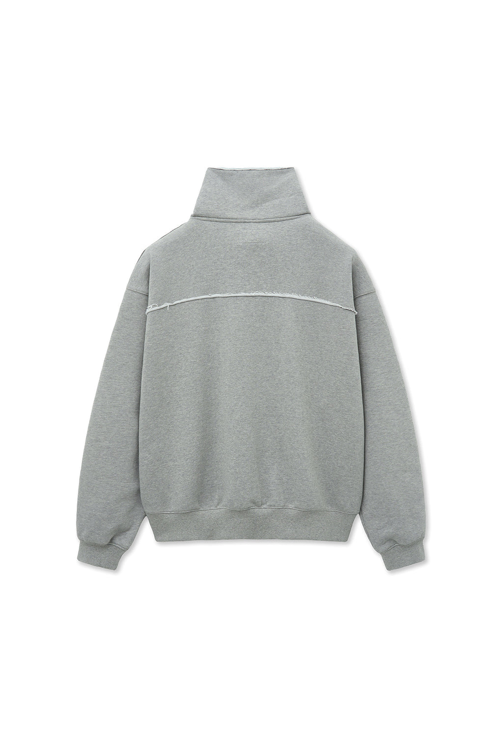 Matin Kim - Cut Out Half Zip Sweatshirt (Grey) product image 4 | TRAB K-Fashion Australia