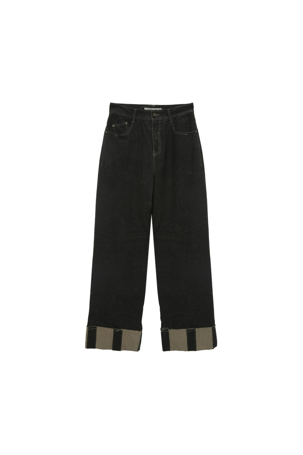 Matin Kim - Pigment Washed Denim Pants (Khaki Brown) product image 1 | TRAB K-Fashion Australia