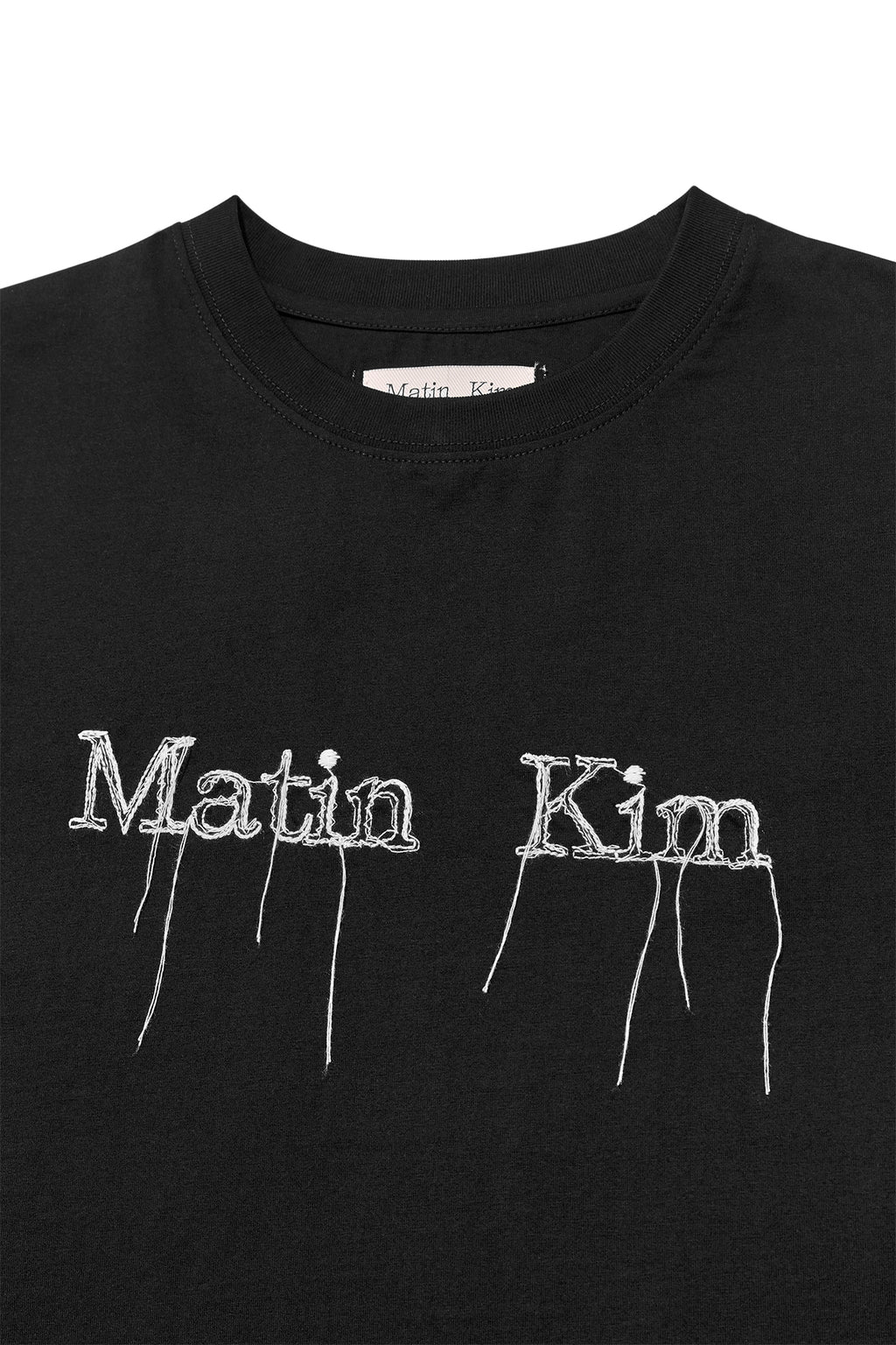 Matin Kim - Logo Thread Point Crop Top (Black) product image 3 | TRAB K-Fashion Australia