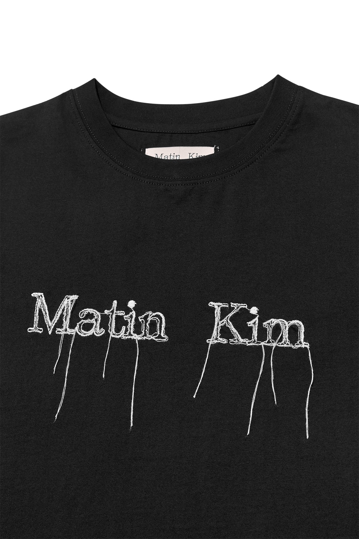 Matin Kim - Logo Thread Point Crop Top (Black) product image 3 | TRAB K-Fashion Australia