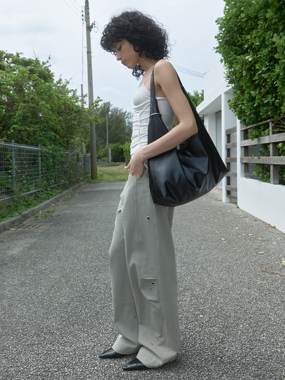Kijun - Pleated Stud Pants (Grey) product image 7 | TRAB K-Fashion Australia