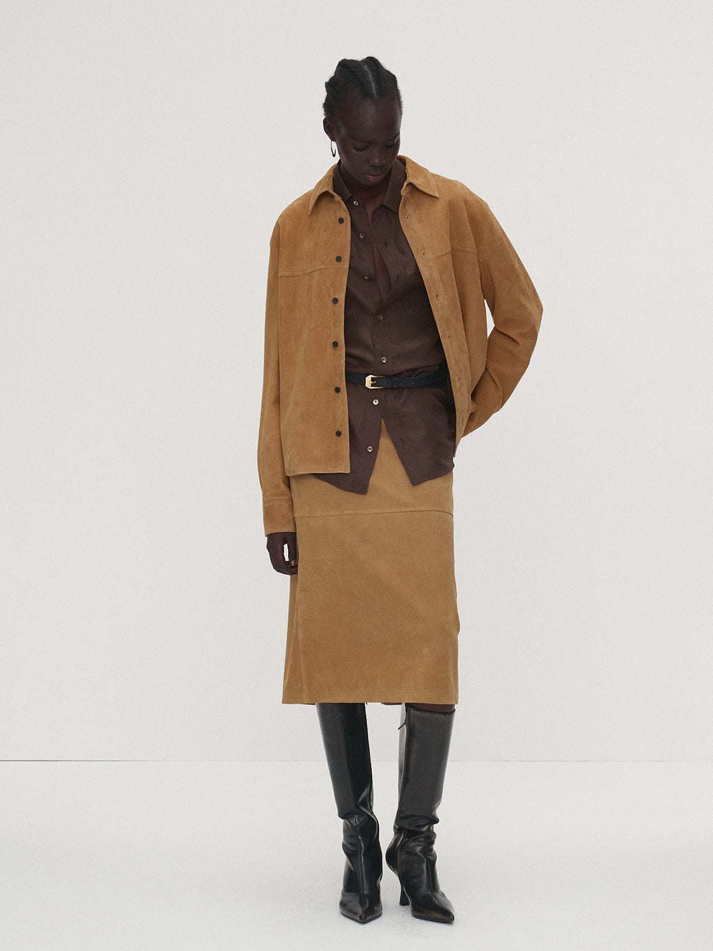 Tonywack - Suede Regular Fit Shirt (Light Beige) product image 3 | TRAB K-Fashion Australia