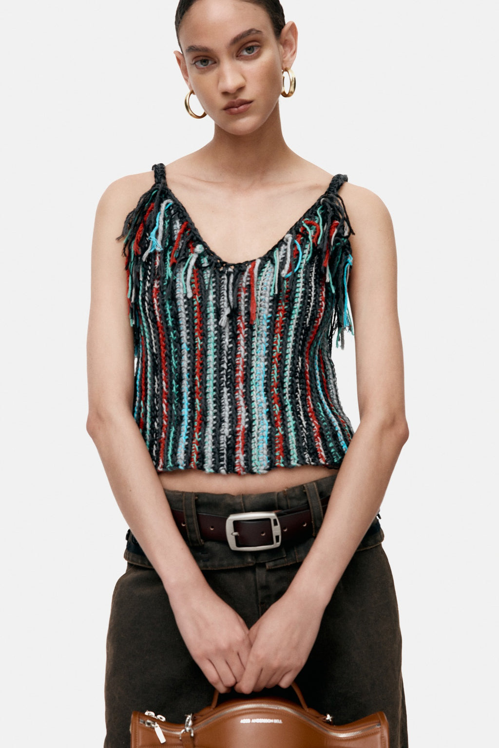 Andersson Bell - Peytona Fringed Hand Knitted Top (Multi) product image 1 | TRAB K-Fashion Australia