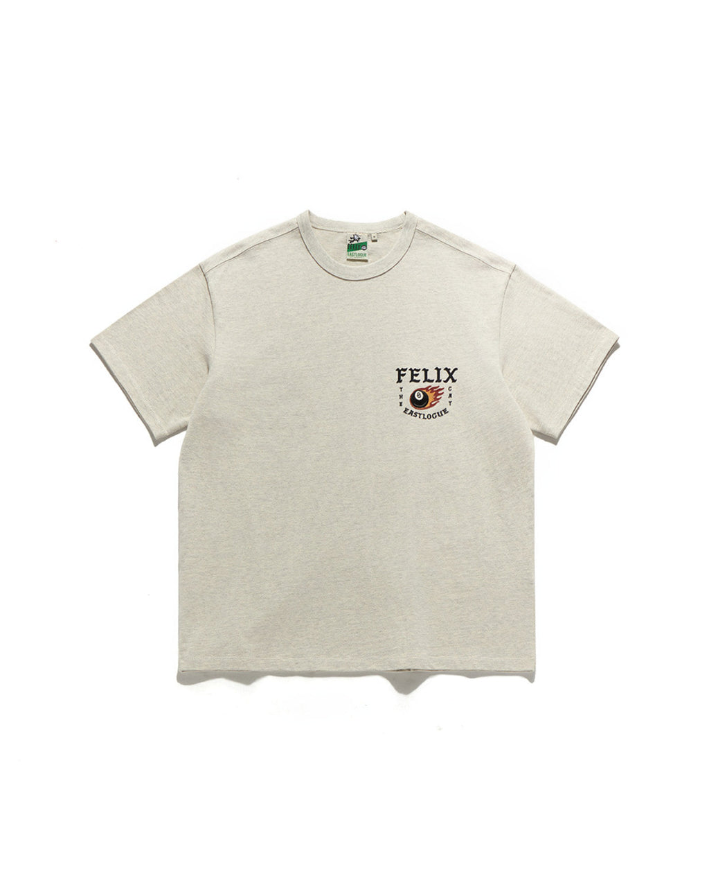 Eastlogue - Felix 8-ball Juggle Embroidered T-shirts (Oatmeal) product image 2 | TRAB K-Fashion Australia