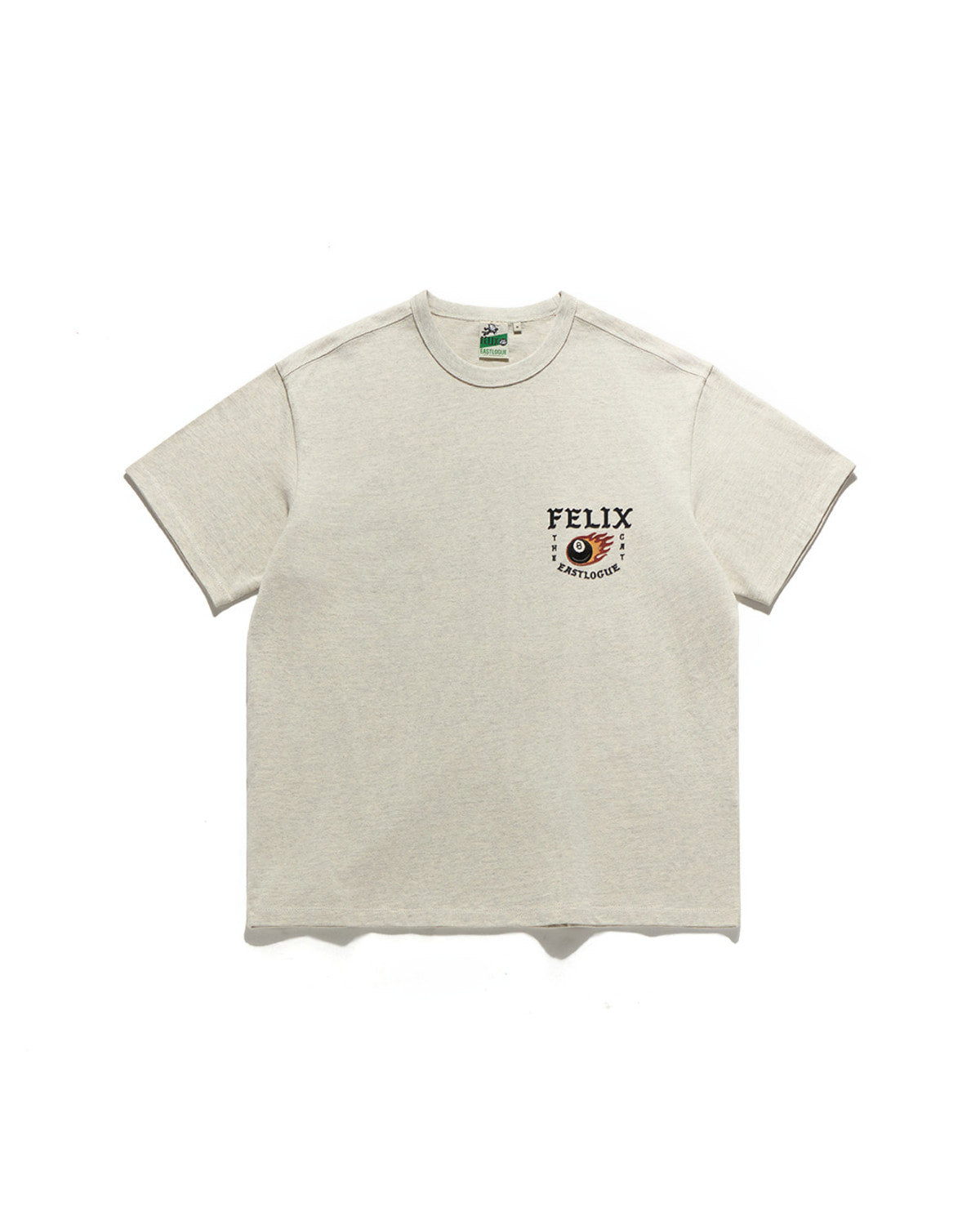 Eastlogue - Felix 8-ball Juggle Embroidered T-shirts (Oatmeal) product image 2 | TRAB K-Fashion Australia