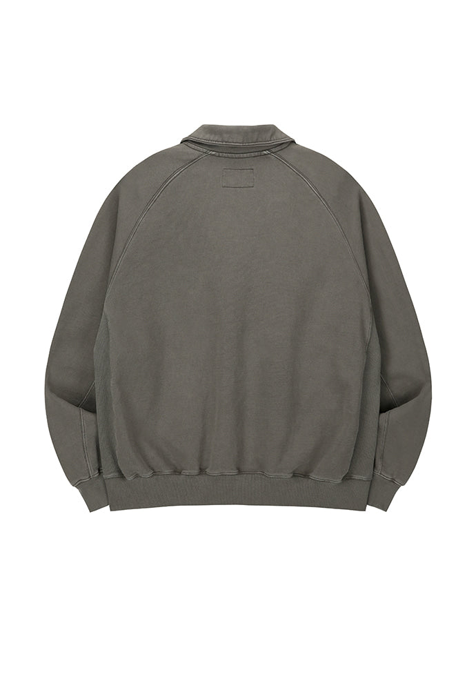Art if acts - Garment Dyed Half Zipup Sweat (Mud Brown) product image 7 | TRAB K-Fashion Australia