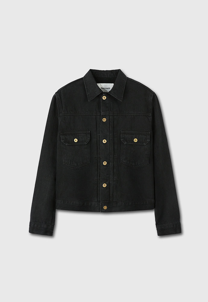 Tonywack - Type Ii Cropped Denim Jacket (Rinsed Black) product image 7 | TRAB K-Fashion Australia