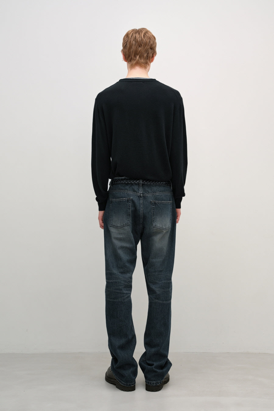 Insilence - Double-layered V-neck Knit (Black) product image 4 | TRAB K-Fashion Australia