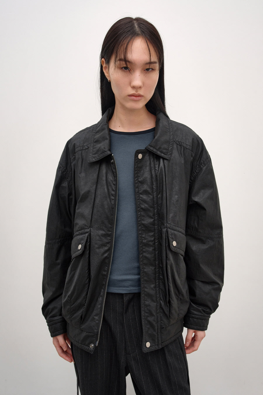 Insilence - Vintage Chintz Blouson (Black) product image 1 | TRAB K-Fashion Australia