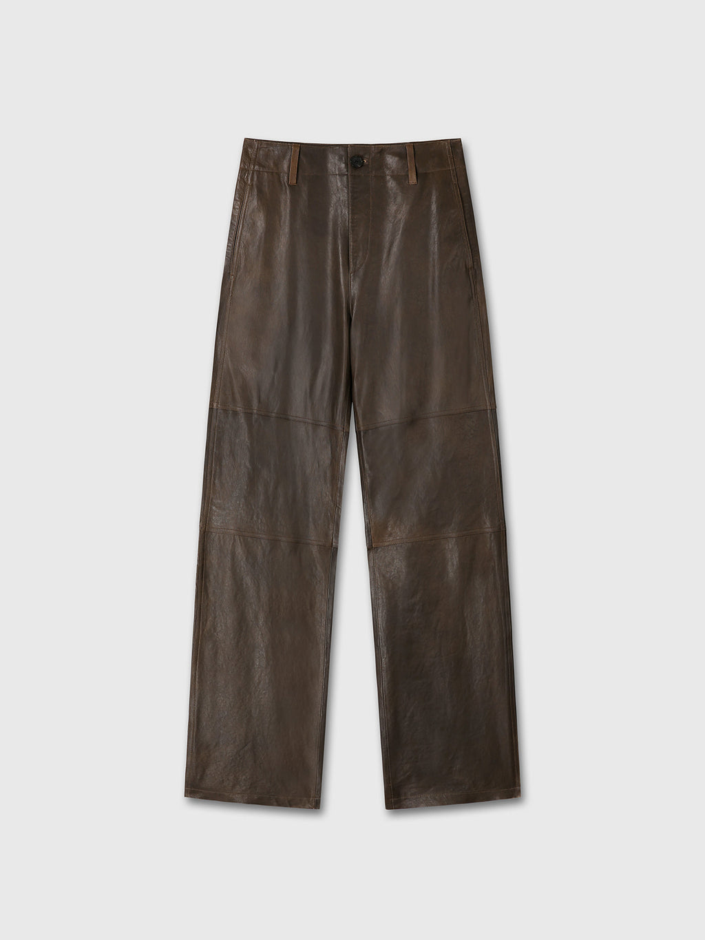 Tonywack - Vegetable Tanned Leather Rounded Leg Pants (Brown) product image 8 | TRAB K-Fashion Australia