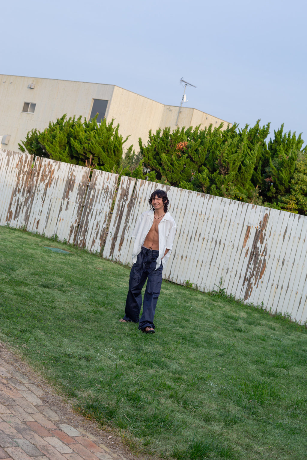 Matin Kim - Zigzag Stitch Point Shirt (White) product image 12 | TRAB K-Fashion Australia