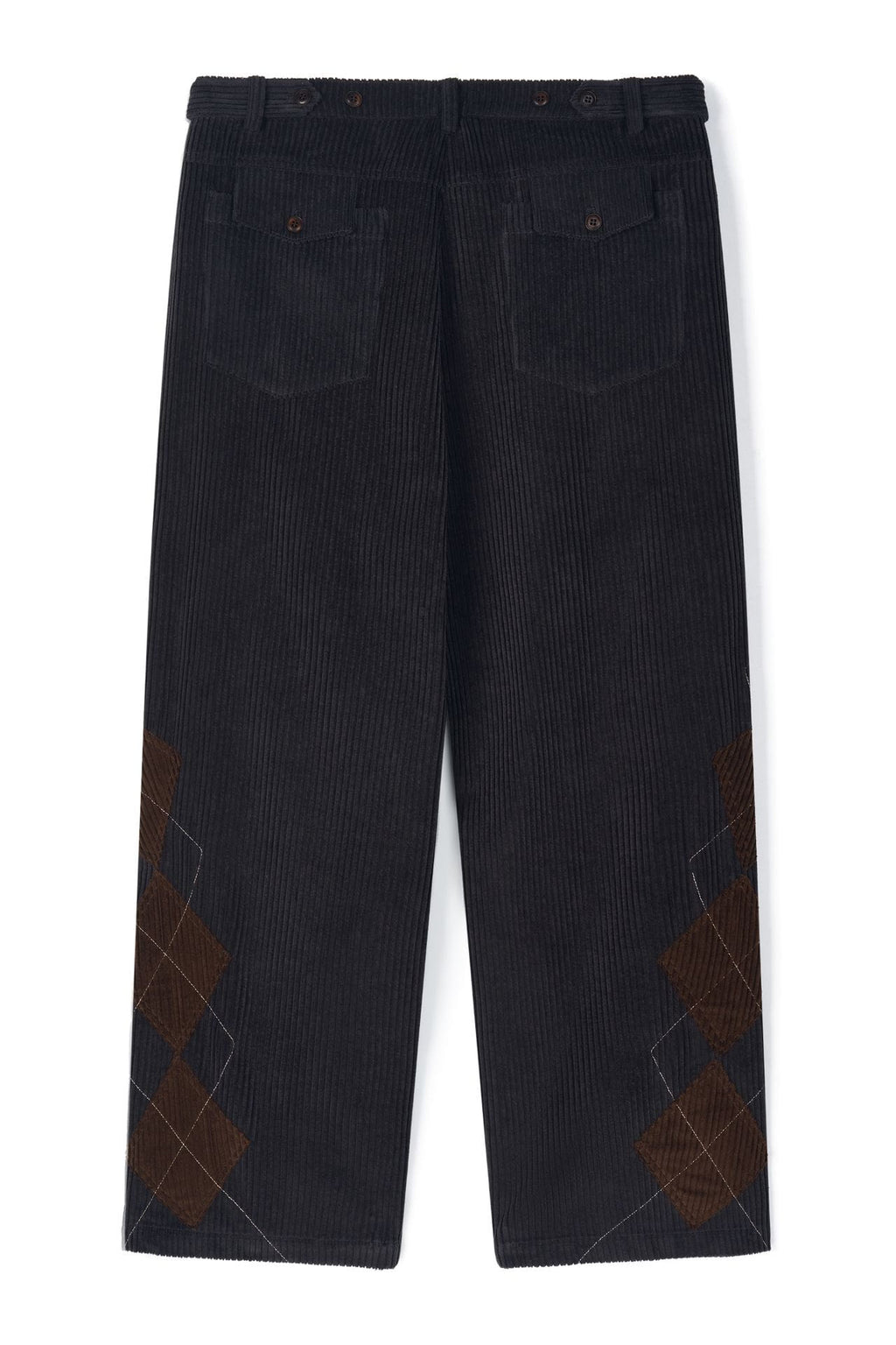 Ioedle - Argyle Kite Stem Corduroy Pants (Charcoal) product image 3 | TRAB K-Fashion Australia