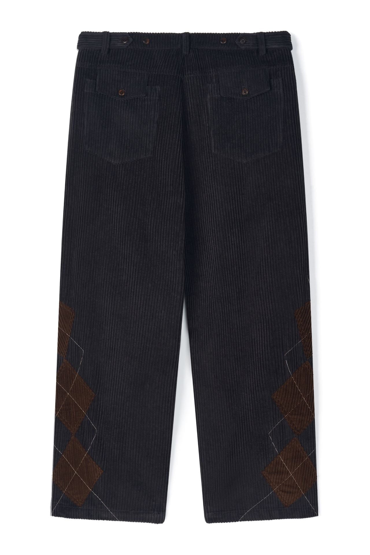 Ioedle - Argyle Kite Stem Corduroy Pants (Charcoal) product image 3 | TRAB K-Fashion Australia